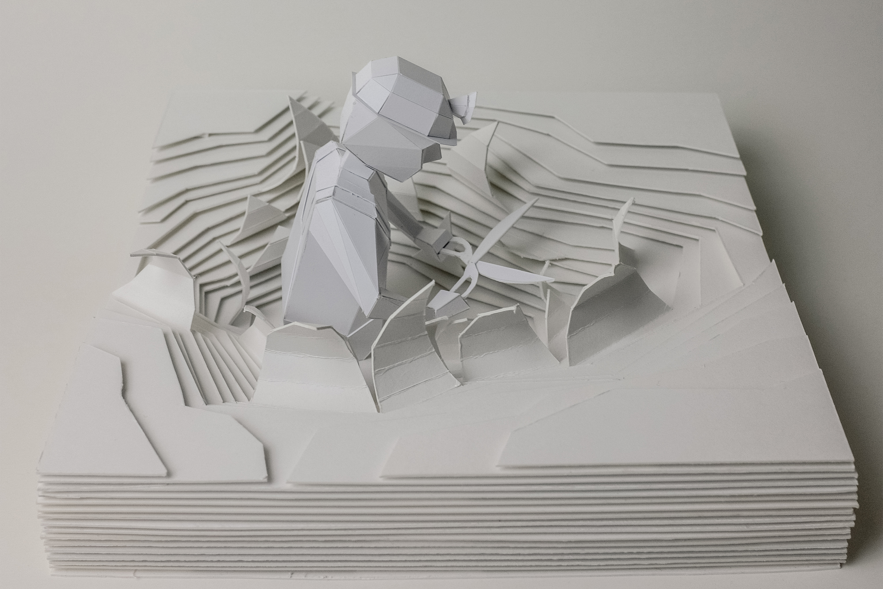 Paper Stop Motion Animation Set paper art – stop motion animation – set design